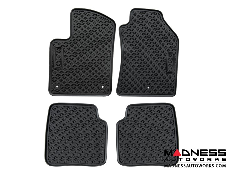 FIAT 500 Floor Mats All Weather Rubber LUXUS Premium Front + Rear Set